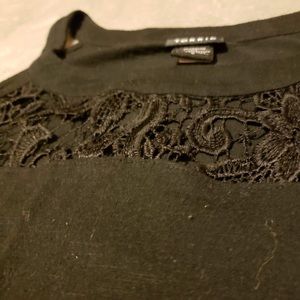 Cold shoulder lace top